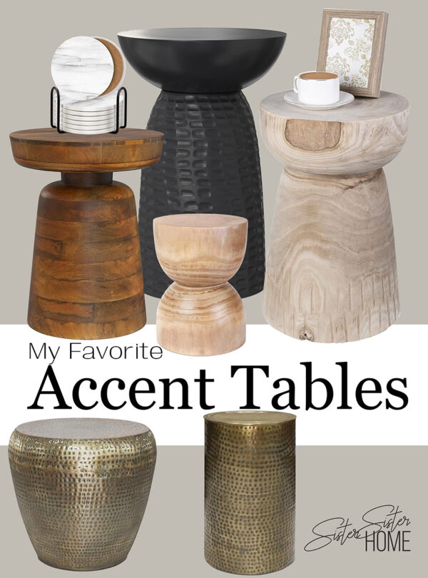 Statement Accent Drum and Pedestal Tables