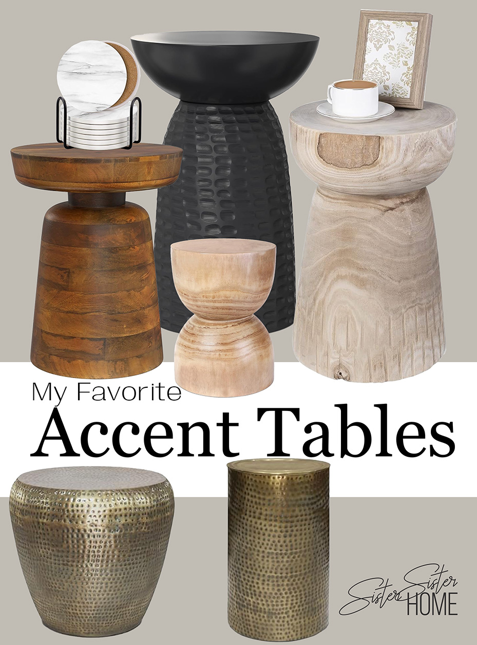 Statement Accent Drum and Pedestal Tables