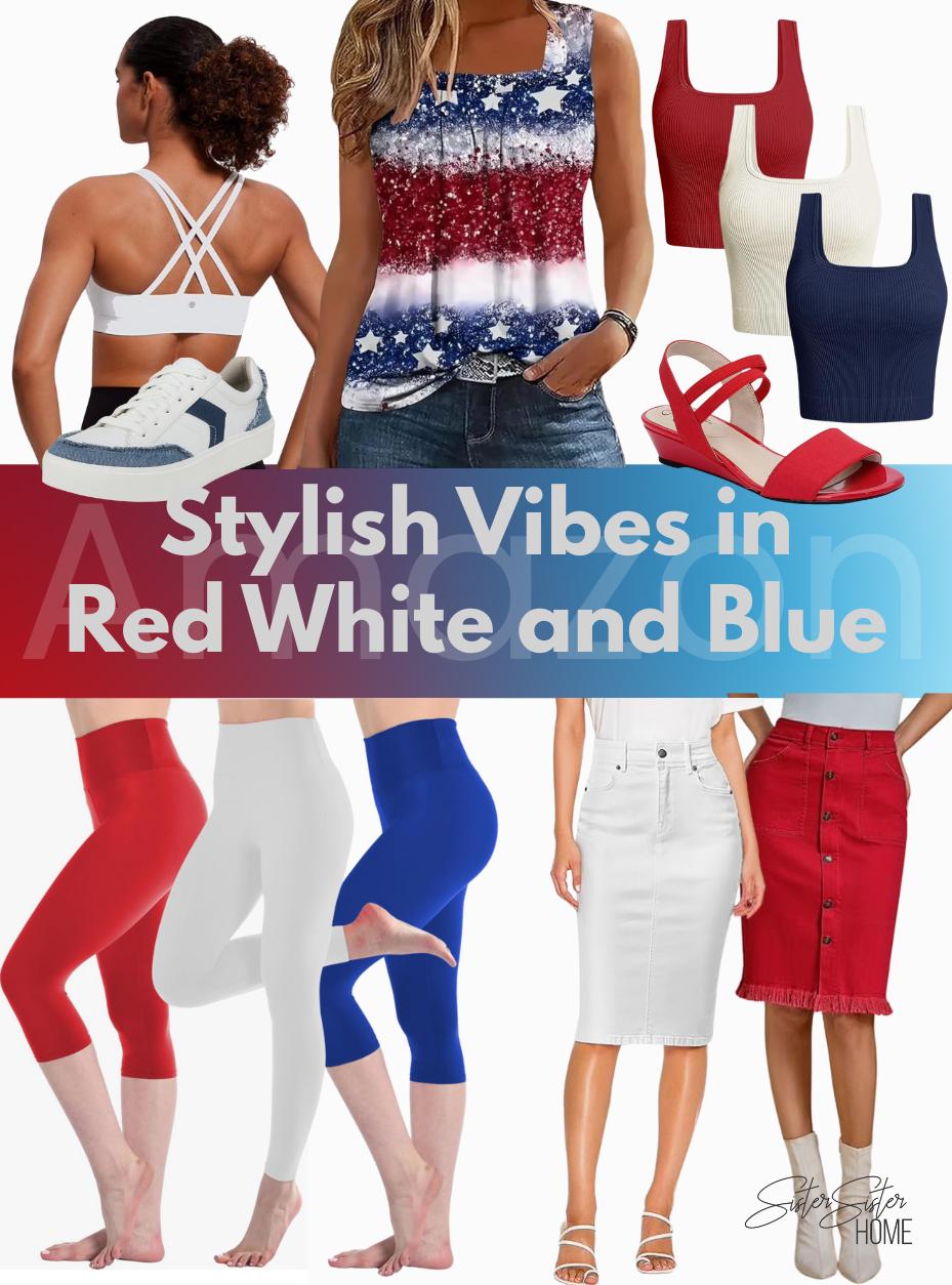 Stylish Vibes in Red White and Blue