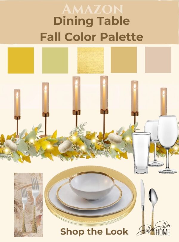 Dining Table Fall Color Palette