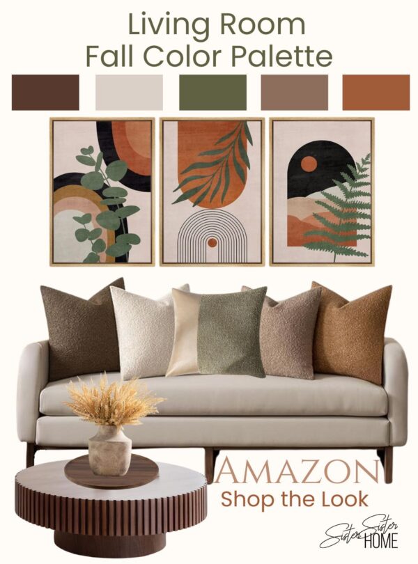 Amazon:  Living Room Fall Color Palette